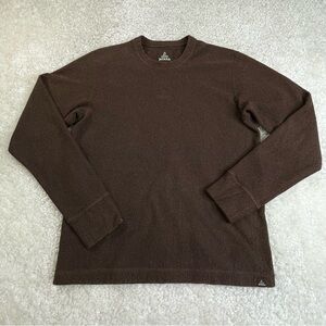 Prana Terrycloth Sweatshirt Sweater Top Warm Layer Outdoor small made in USA